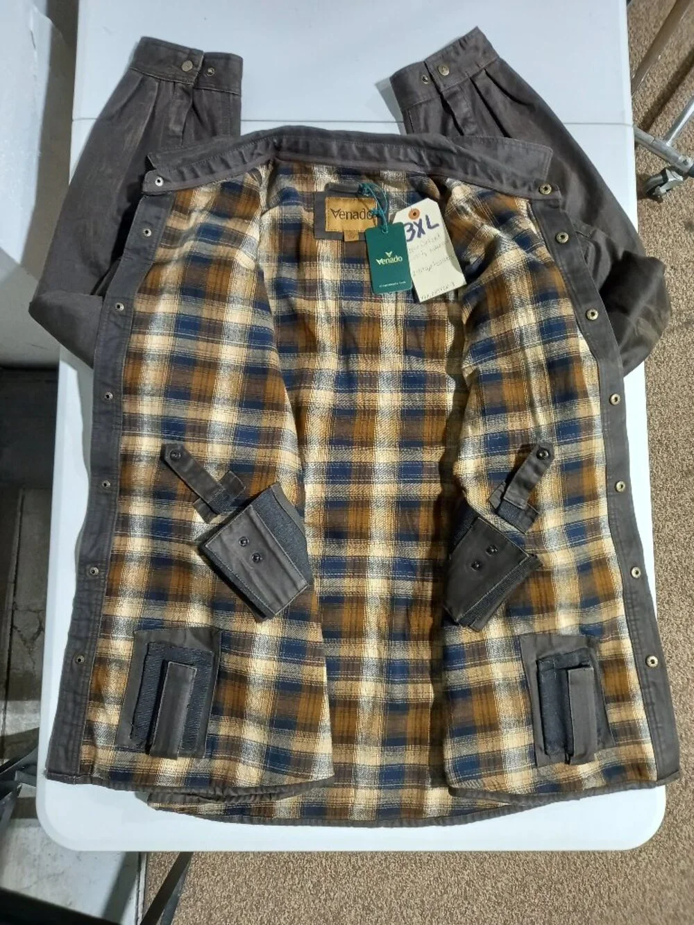 Bountyman Concealed Carry Shirt Jacket - Brown | 3XL - Picture 4 of 9